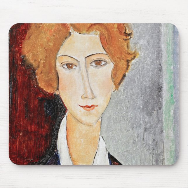 Portrait of Woman, Modigliani Mouse Pad (Front)