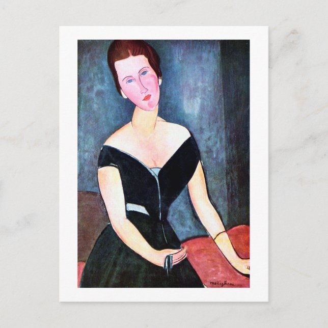 Portrait of Woman, Modigliani Postcard (Front)
