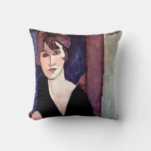 Portrait of Woman, Modigliani Throw Pillow