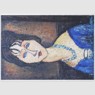 Portrait of Woman, Modigliani Tissue Paper