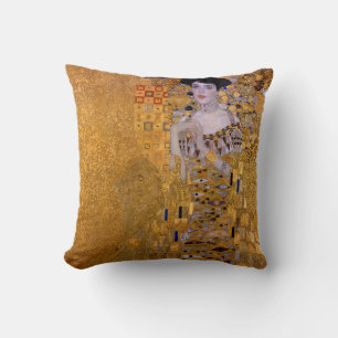 Portrait of Woman painting by Gustav Klimt Throw Pillow