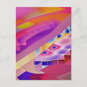 Portrait of Wombott - Abstract Ken Gage Art Postcard