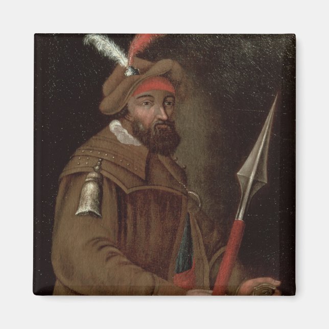 Portrait of Yermak Timofeyevich , 1700-50 Magnet (Front)
