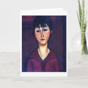 Portrait of Young Woman, Modigliani Card