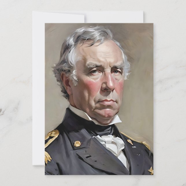 Portrait of Zachary Taylor Holiday Card (Front)