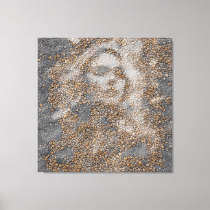 Portrait on the beach canvas print