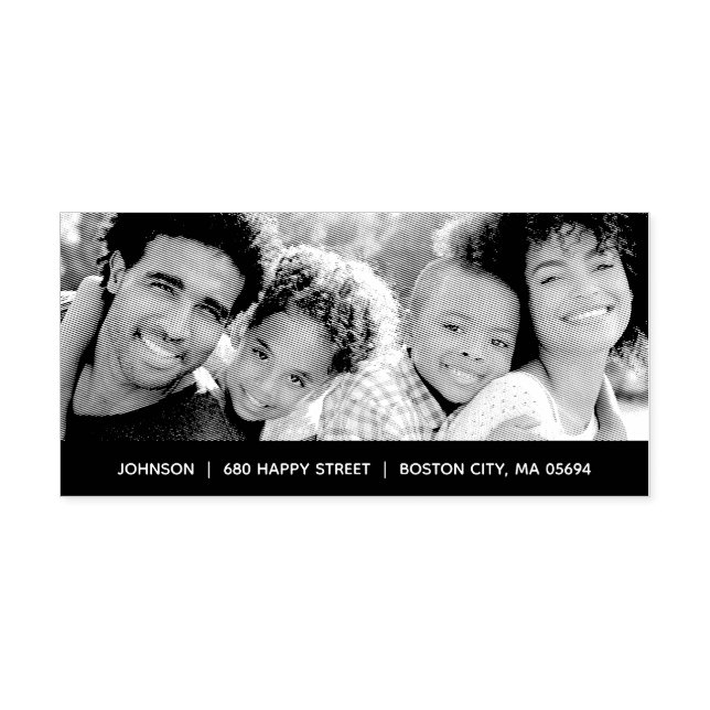 Portrait Photo Return Address Self-inking Stamp (Design)