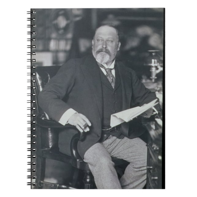 Portrait photograph of Edward VII (1841-1910) (b/w Notebook (Front)