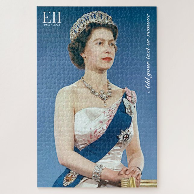 Portrait photograph of Queen Elizabeth II, Jigsaw Puzzle (Vertical)