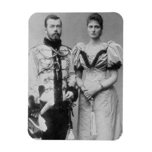 Portrait photograph of Tsar Nicholas II (1868-1918 Magnet