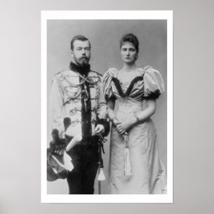 Portrait photograph of Tsar Nicholas II (1868-1918 Poster