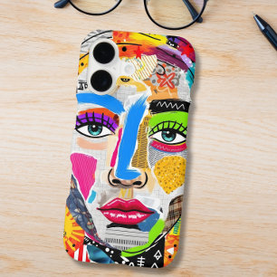 Portrait Pop Art Coloré Abstrait