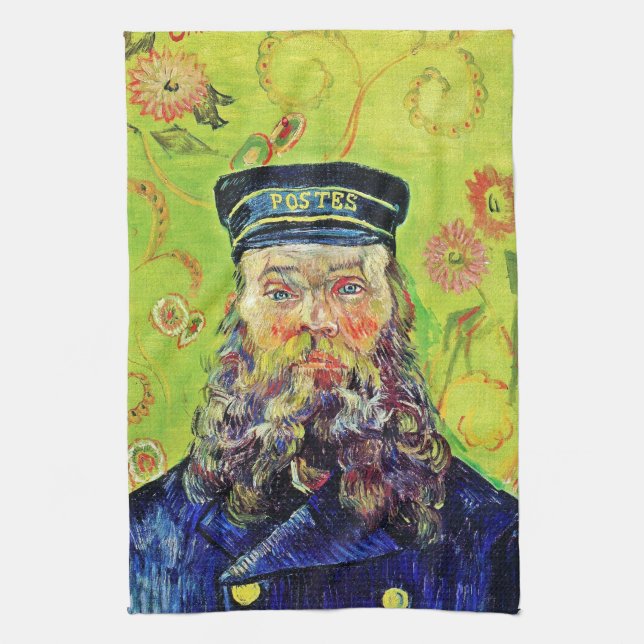 Portrait Postman Joseph Roulin Vincent van Gogh Kitchen Towel (Vertical)