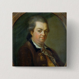 Portrait presumed to be 2 inch square button