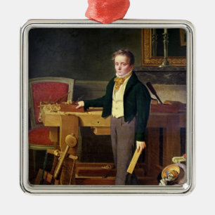 Portrait presumed to be Alfred de La Chaussee Metal Ornament
