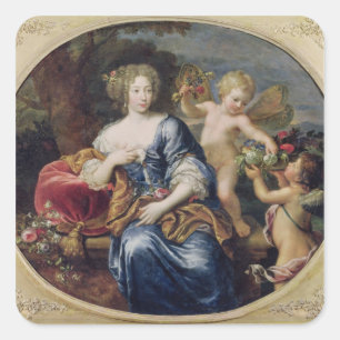 Portrait presumed to be Francoise-Athenais Square Sticker