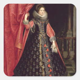 Portrait presumed to be Henrietta Maria of Square Sticker