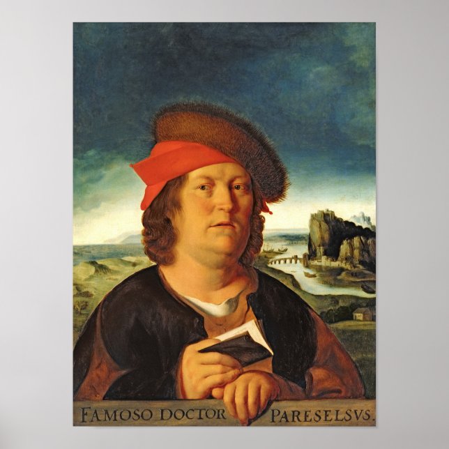 Portrait presumed to be Paracelsus Poster (Front)