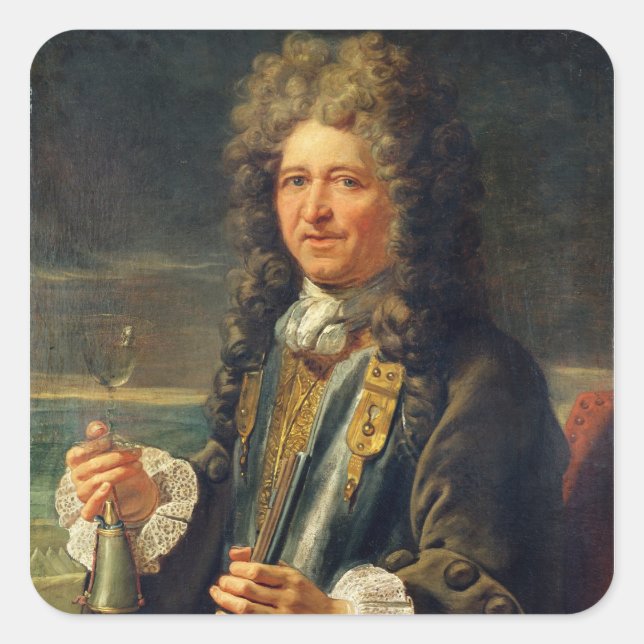 Portrait presumed to be Sebastien le Prestre Square Sticker (Front)