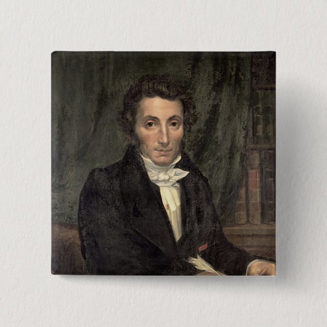Portrait Rene of Caillie 2 Inch Square Button (Front)