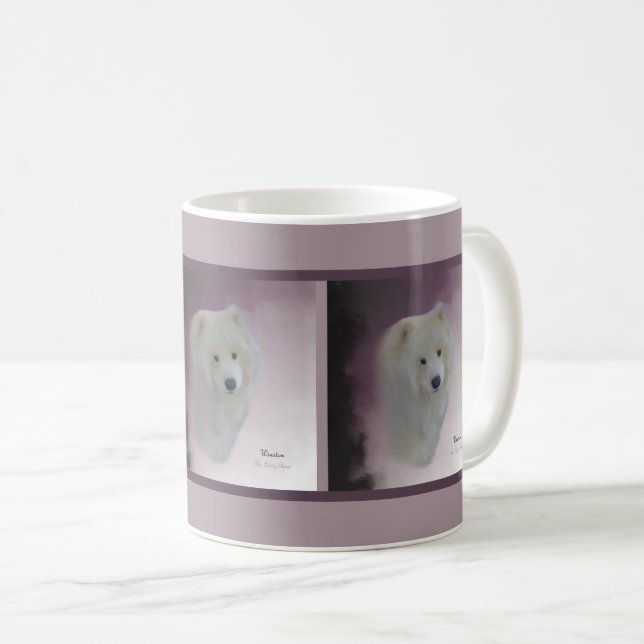 Portrait Samoyé; Mug de café classique  (Devant droit)