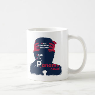 Portrait silhouette of President Trump with policy Coffee Mug