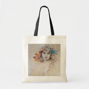 Portrait (Study), Alphonse Mucha Tote Bag