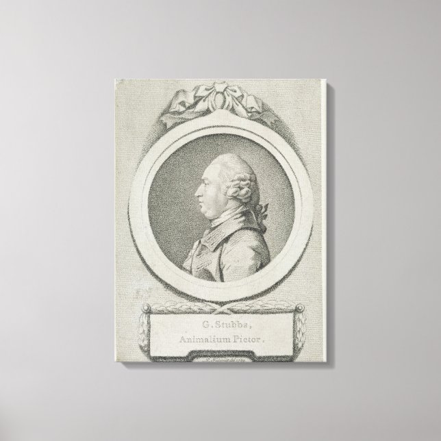 Portrait study of George Stubbs (1724-1806) (soft- Canvas Print (Front)
