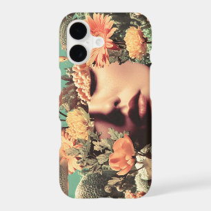 Portrait surréaliste sous l'eau avec des fleurs de