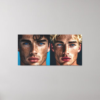 PORTRAIT THE FACEMAN N3 - generativecontent Canvas Print