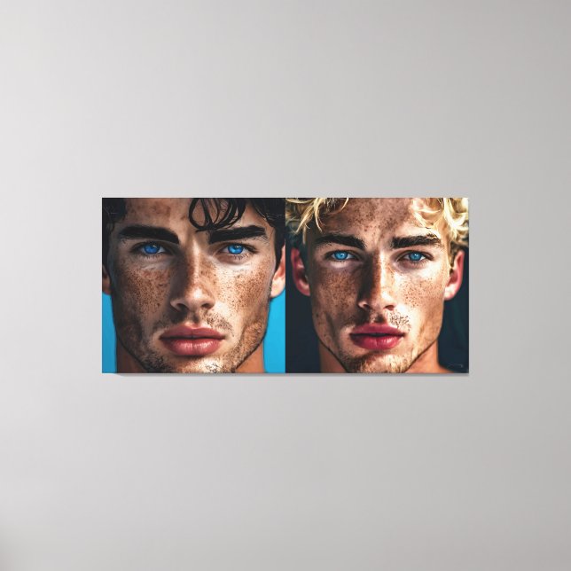 PORTRAIT THE FACEMAN N3 - generativecontent Canvas Print (Front)