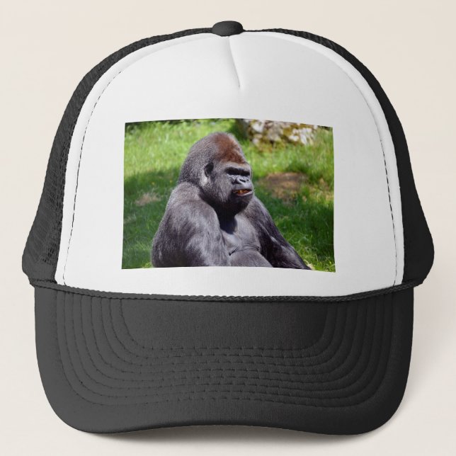 Portrait western lowland gorilla trucker hat (Front)