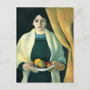 Portrait with apples by Macke Postcard