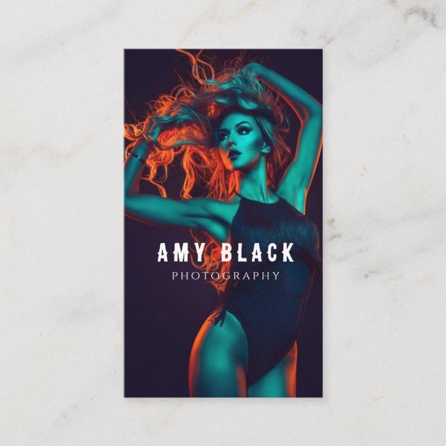 Portrait Woman Girl Photography Business Card (Front)