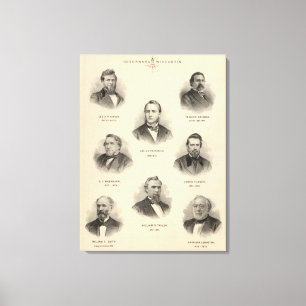 Portraits Governors of Wisconsin Louis P Harvey Canvas Print