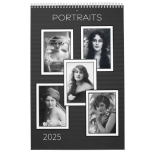 Portraits in Black and White vintage portraits Calendar