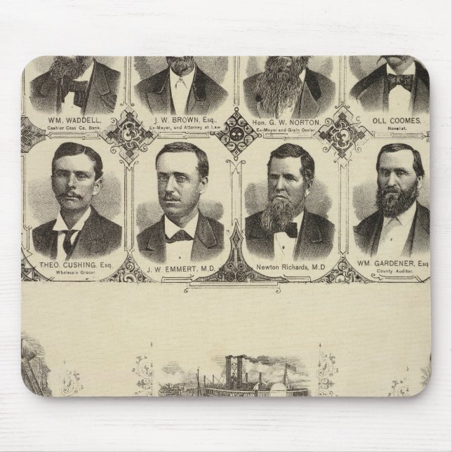 Portraits of Citizens of Cass County Mouse Pad (Front)