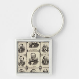 Portraits of Citizens of Cedar Rapids Keychain