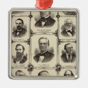 Portraits of Citizens of Cedar Rapids Metal Ornament