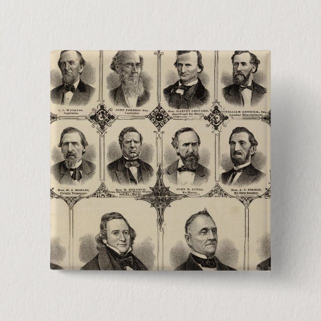 Portraits of Citizens of Scott County 2 Inch Square Button (Front)