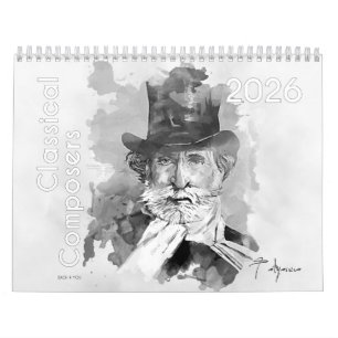 Portraits of Classical Composers, 2026 Calendar