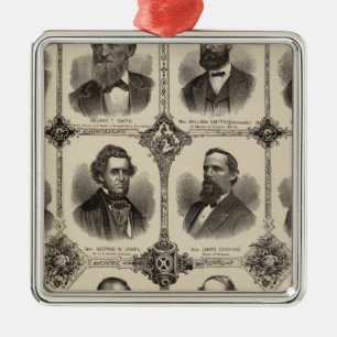 Portraits of EG Potter, Delano T Smith Metal Ornament