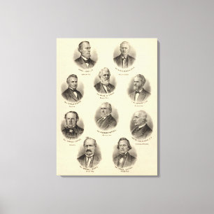 Portraits of George Gale, Alfred Brunson Canvas Print