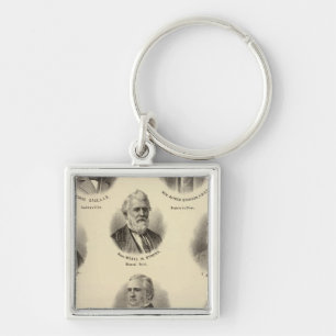 Portraits of George Gale, Alfred Brunson Keychain