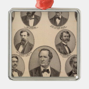 Portraits of Hon Thomas A Hendricks Metal Ornament