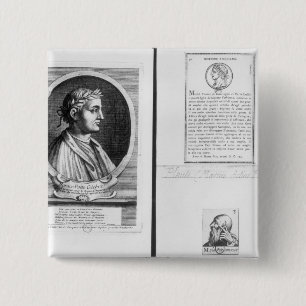 Portraits of Horace  Scipio Aemilianus 2 Inch Square Button