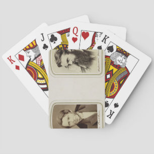 Portraits of John Ruskin (1819-1900) and William H Playing Cards