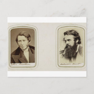 Portraits of John Ruskin (1819-1900) and William H Postcard