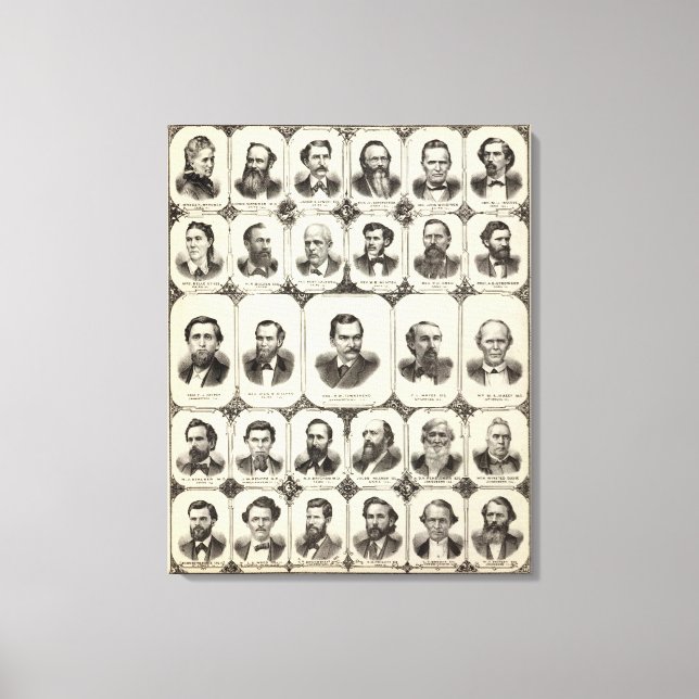 Portraits of Mrs DLR Wardner Canvas Print (Front)