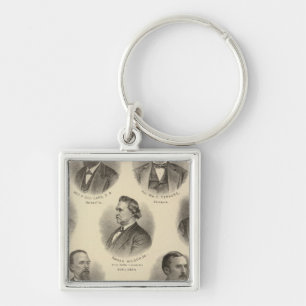 Portraits of Rev H Gilliland, Wm F Terhune Keychain